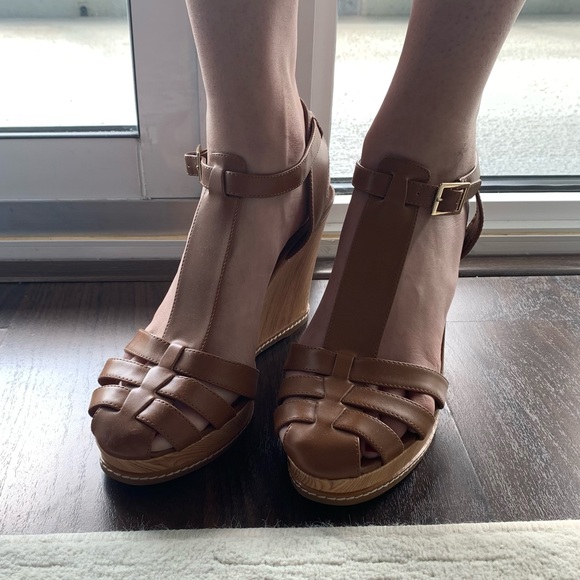 Summer sandals:  Leather Wedges size 41 sa… - Picture 12 of 12